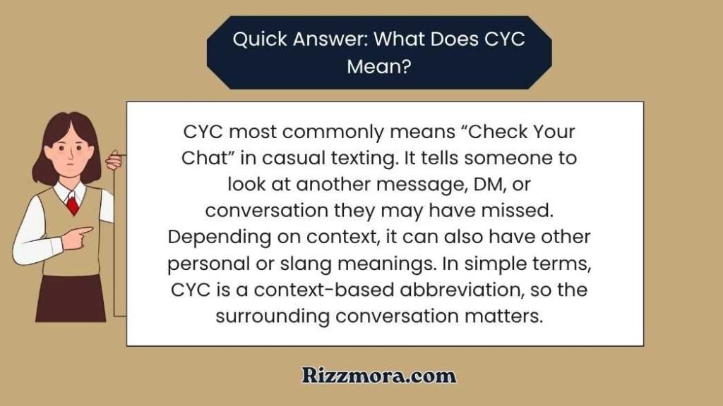 What Does CYC Mean in Text